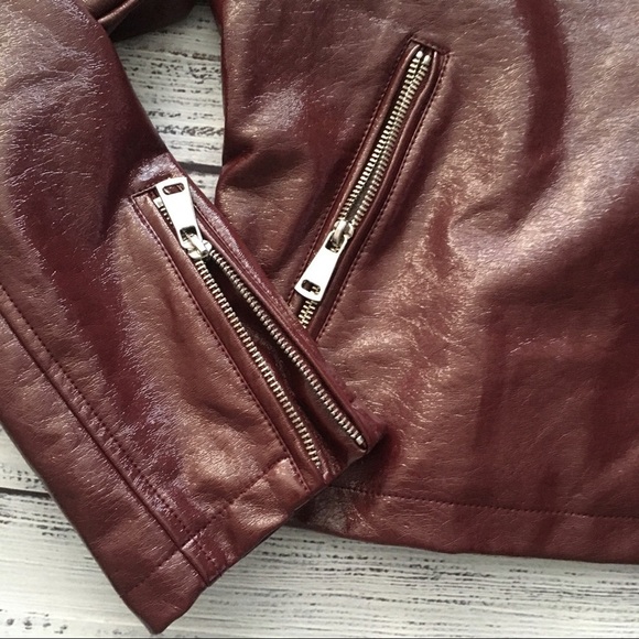 Patent Faux Leather Moto Jacket - Picture 3 of 6